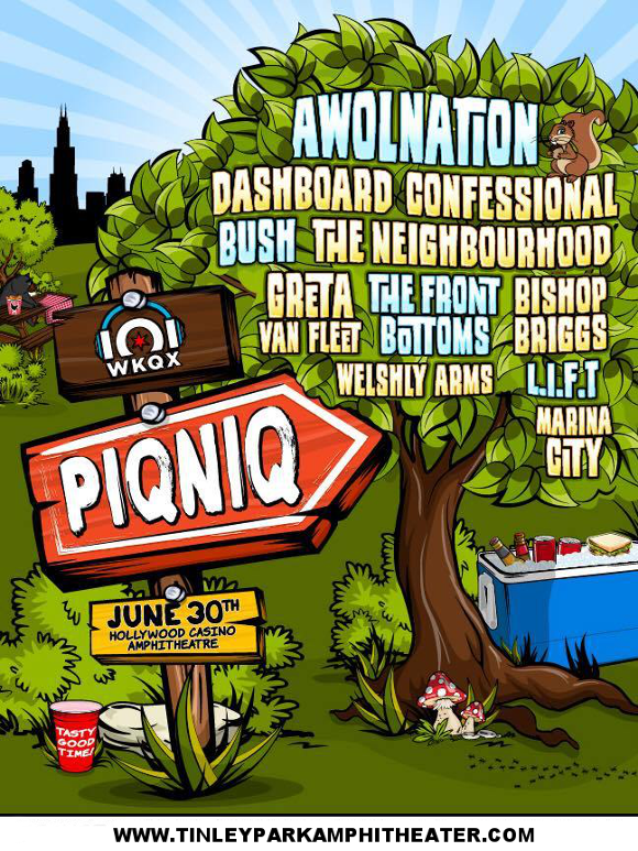 101 WKQX Piqniq: Awolnation, Dashboard Confessional, Bush & The Neighbourhood at Hollywood Casino Ampitheatre