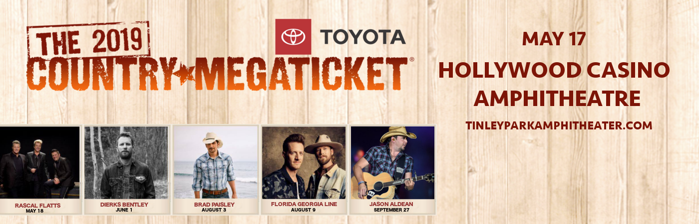 2019 Country Megaticket Tickets (Includes All Performances) at Hollywood Casino Ampitheatre
