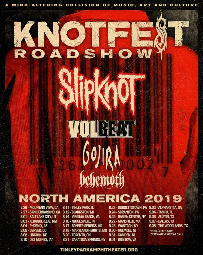Slipknot, Volbeat, Gojira & Behemoth at Hollywood Casino Ampitheatre